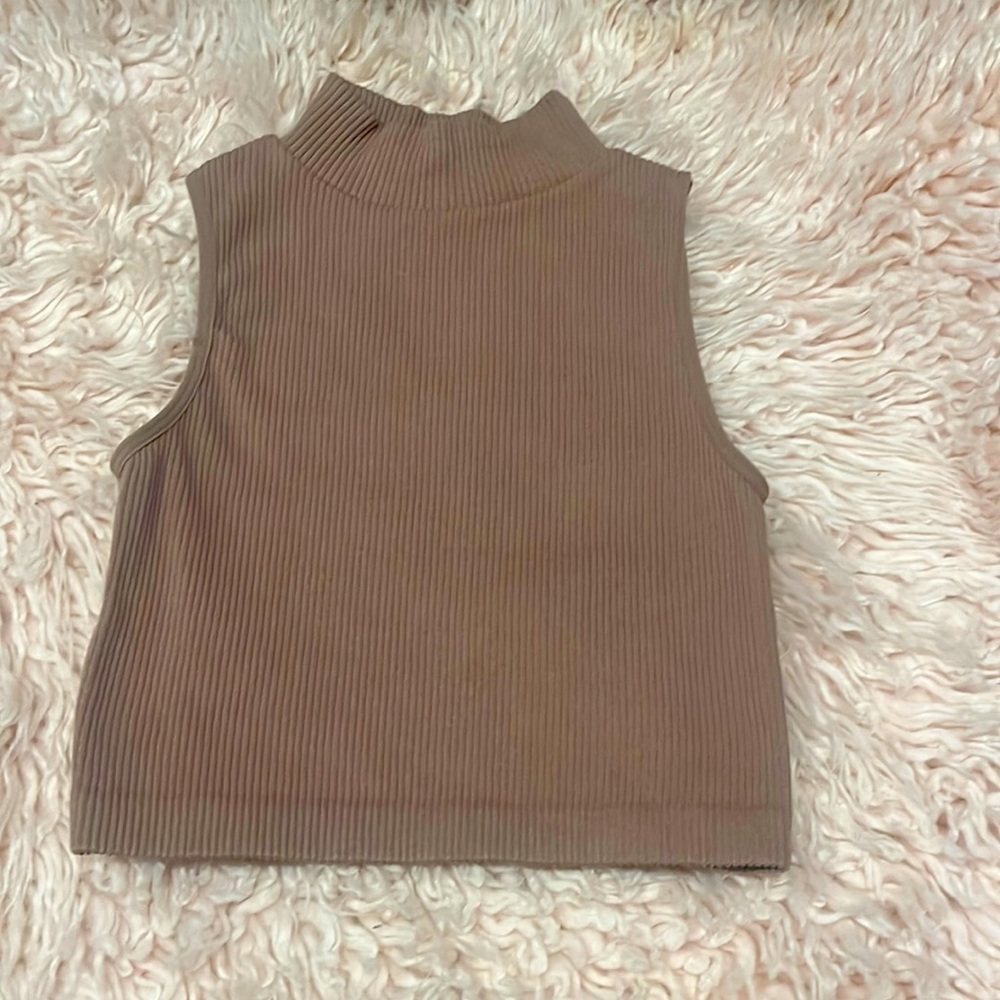 Brown turtle neck